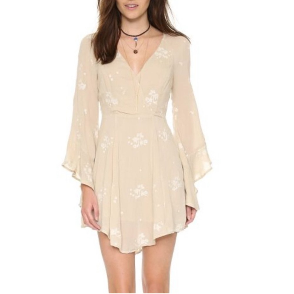 Free People Jasmine Embroidered Mini Dress